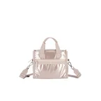 E/W Shoulder Satchel Rose Gold Shine