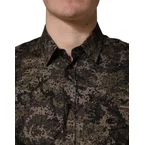 Dolce & Gabbana Camouflage Cotton Shirt — Brown