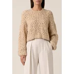 Brunello Cucinelli Womens Yellow Wool Knit Sweater Clothing