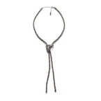 Brunello Cucinelli Womens Sterling Silver Pyrite Pendant Necklace Bijoux