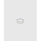 Tom Wood White Mother of Pearl Signet Ring — Silver