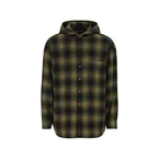 Balenciaga Checked Flannel Shirt — Black