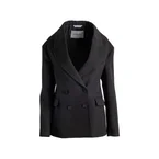 Balenciaga Double-Breasted Wool Blazer — Black