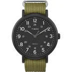 Timex Weekender® XL 43mm Leather Strap Watch