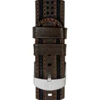 18mm Fabric with Leather Strap