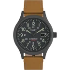 Expedition® Scout 40mm Leather Strap Watch