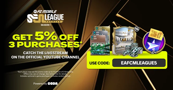 Proof of coupon - Codashop - Codashop livestream promo: [[in-game credits]] claim up to 3 times