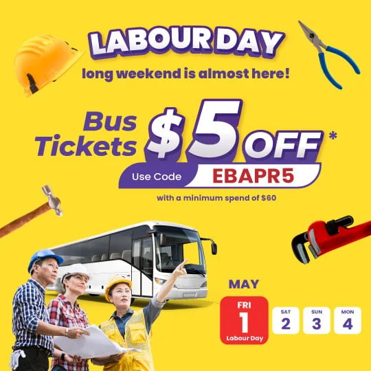 Proof of coupon - Easybook - Easybook promo code: [[S$5 off]] on bus tickets this long weekend