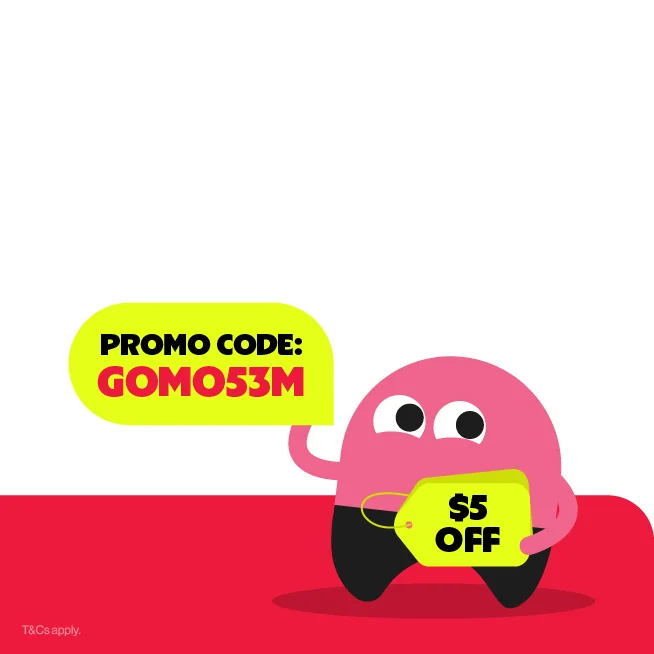 Proof of coupon - Gomo - Gomo promo code: [[S$5 off]] on eligible plans