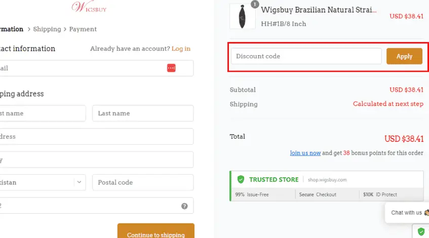 How to use a coupon code from Wigsbuy