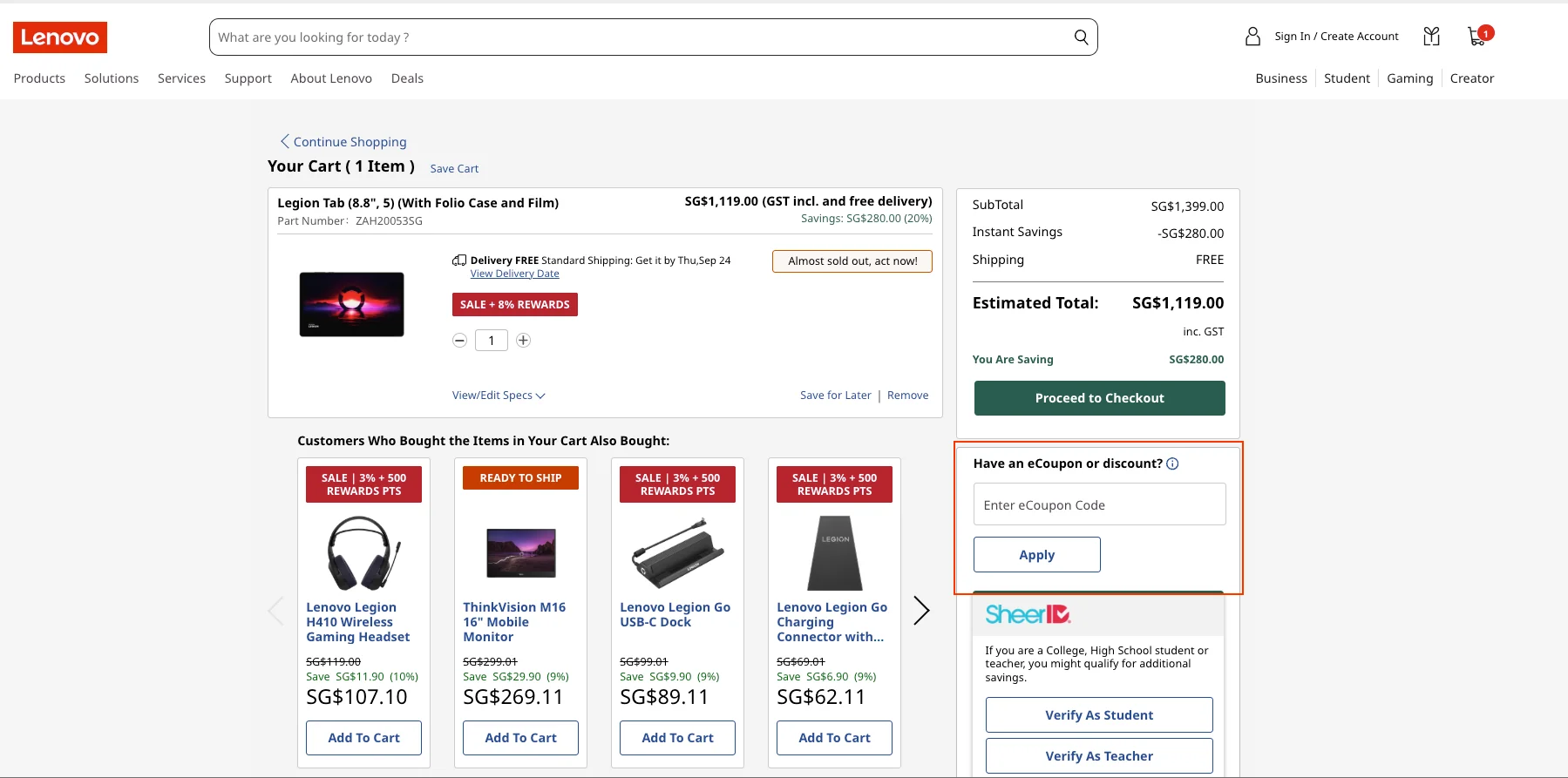 How to use a promo code - Lenovo