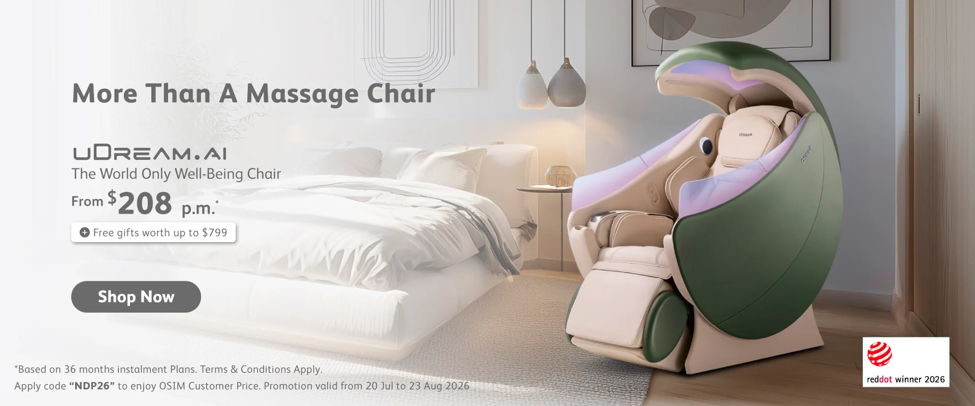 Proof of coupon - OSIM - OSIM promo code: [[Free $799 gift]] on select chairs
